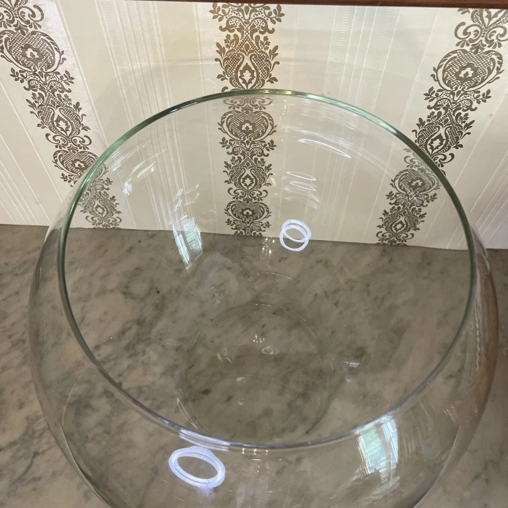 Large Round Glass Fish Bowl Aquarium or Terrarium - 11